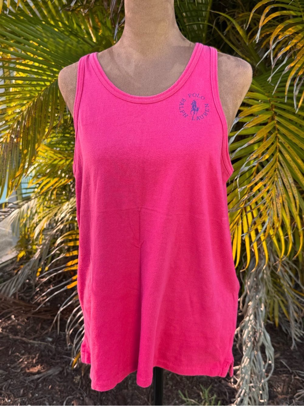 Vintage Polo by Ralph Lauren Magenta Tank Top XL